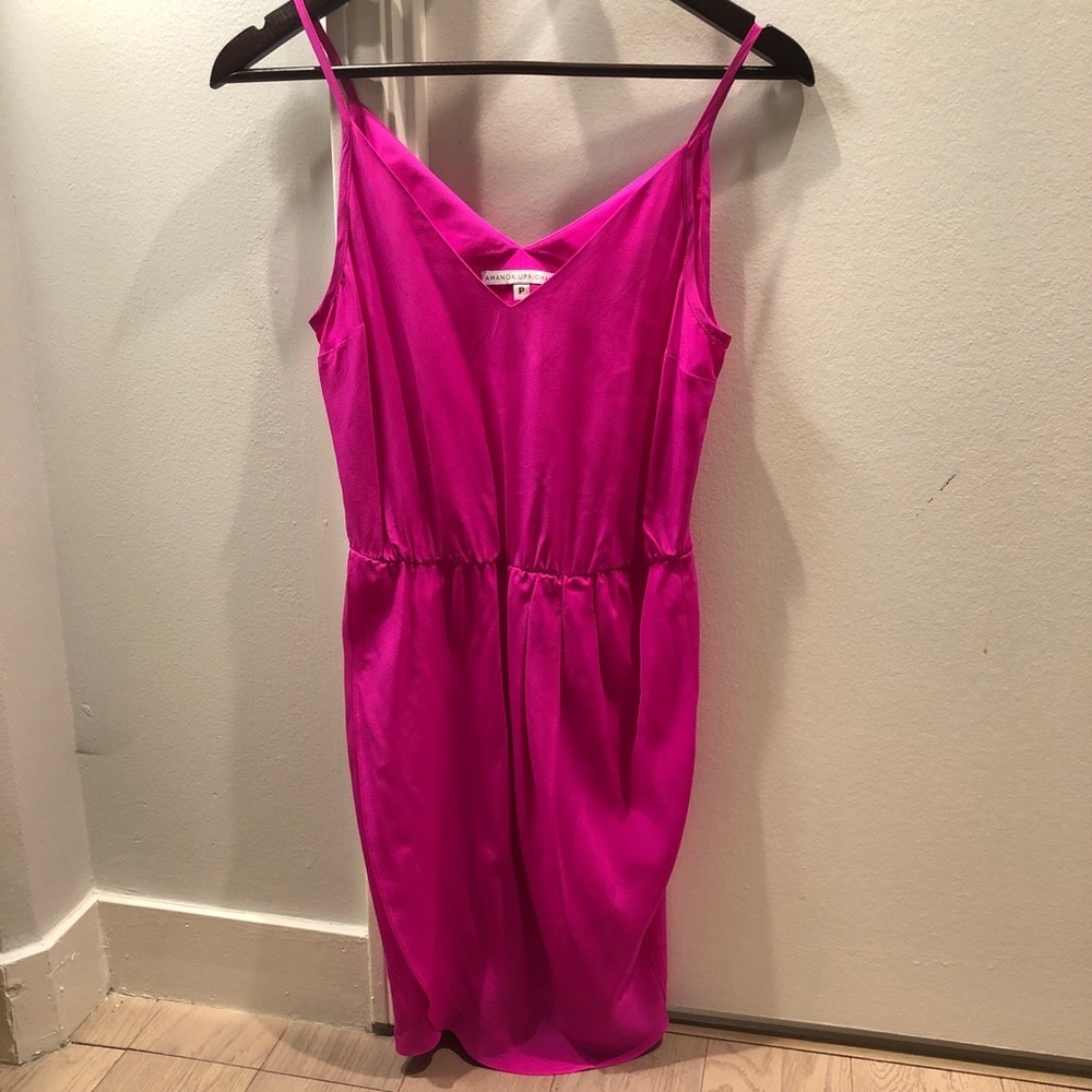 Amanda Uprichard Pink Silk Dress